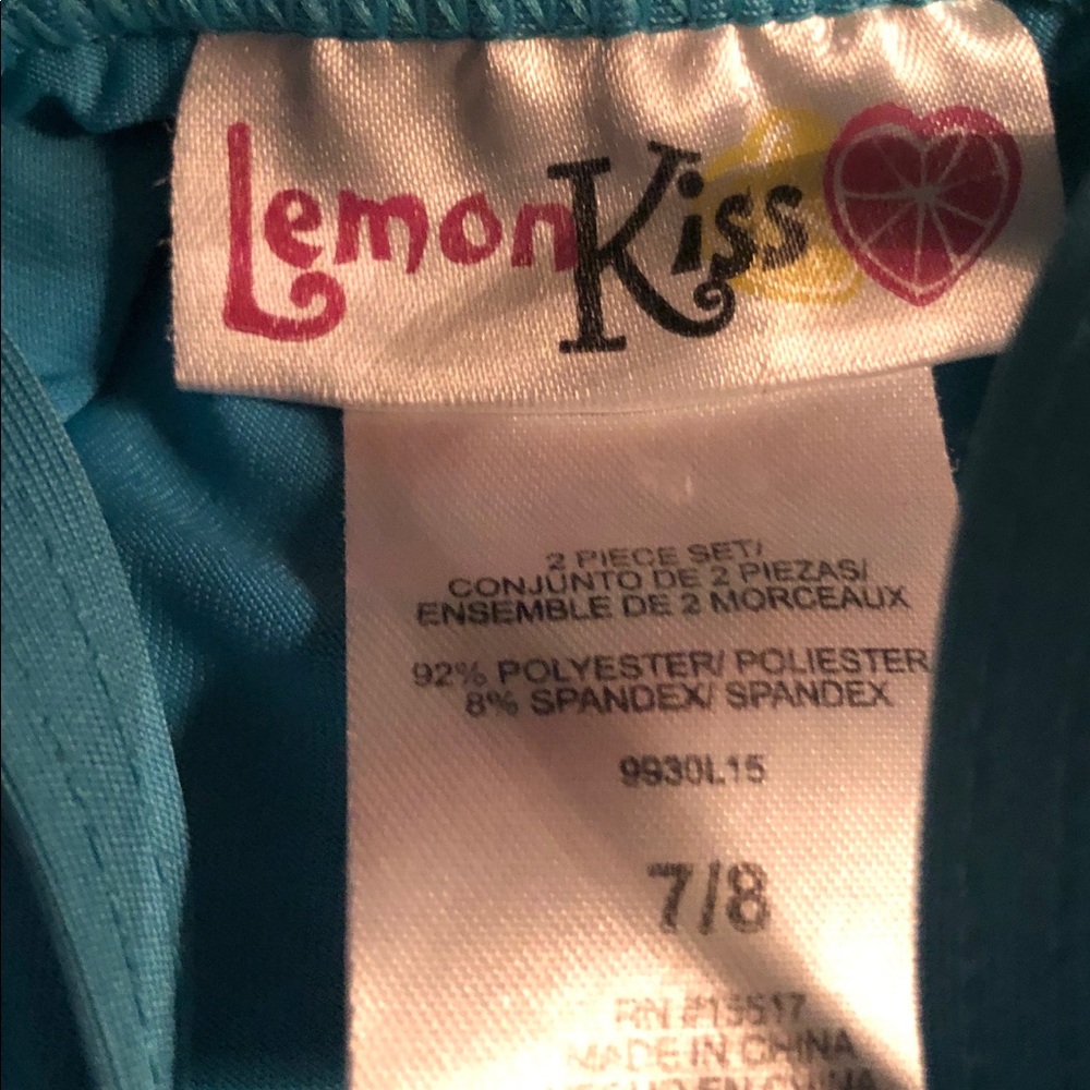 Lemon Kiss Lime Green Heart Print 2-piece size 7 - Picture 8 of 8
